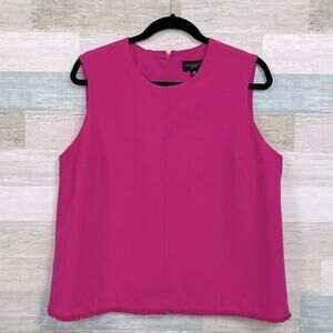VICTORIA BECKHAM for TARGET Fringe Hem Shell Blouse Pink Womens XL